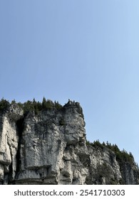 view of a cliff from below
