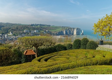 View Of The Cliffs Of Etretat From The Hanging Gardens.