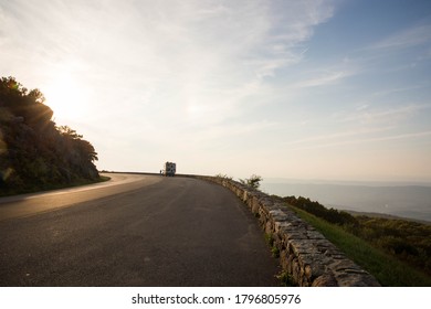 View Of Cliffside Road In Shenandoah National Park