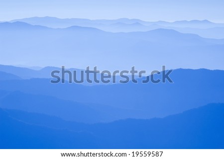 View from Clingman's Dome, Great Smoky Mountains National Park, Border of North Carolina and Tennessee