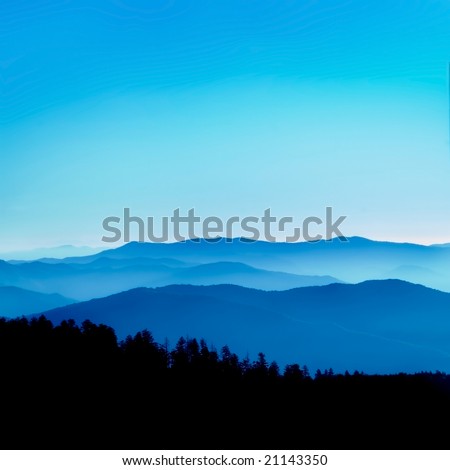 View from Clingmans Dome, Great Smoky Mountains National Park, Tennessee