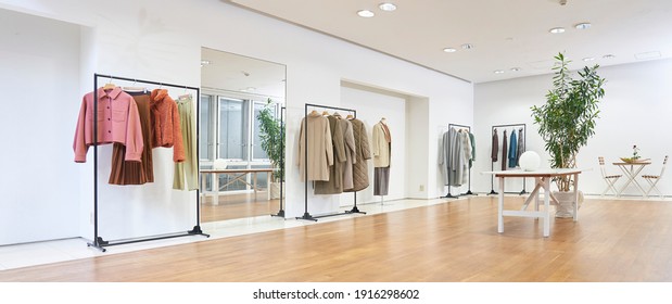 View Of The Clothing Shop, No People