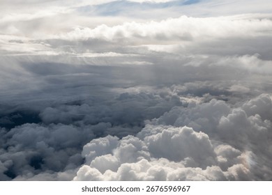 View of clouds from inbetween