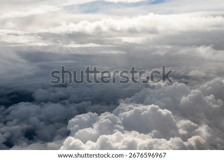 View of clouds from inbetween