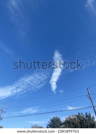 View of clouds with a peculiar shape