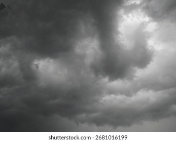 The view of a cloudy sky. 