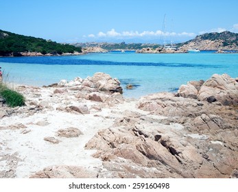 View Of The Coast In Emerald Coast Sardinia Italy