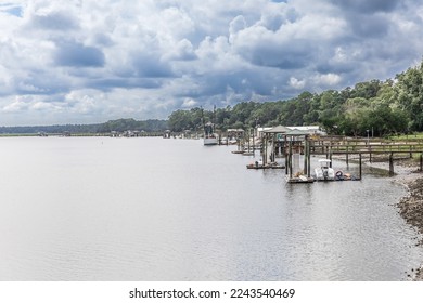 A view of coastal Bluffton South Carolina in the daytime - Shutterstock ID 2243540469