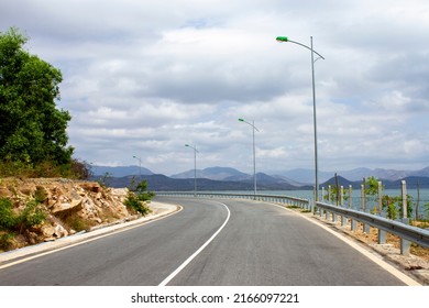 View Of A Coastal Road In South Central Coast Of Vietnam.