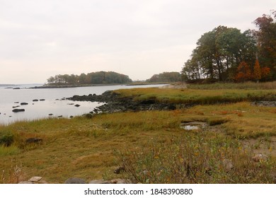 View Of Coastline At Pelham Bay Park In Bronx, New York