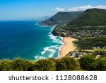 View of the coastline  of Stanwell Park from Bald Hill Lookout, New South Wales, Australia
