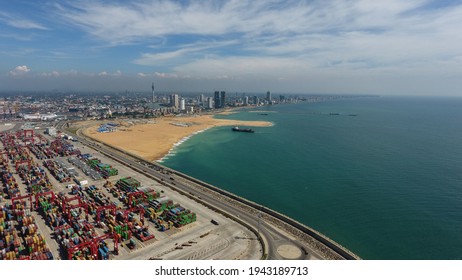 A View Of The Colombo Port City Under Construction.