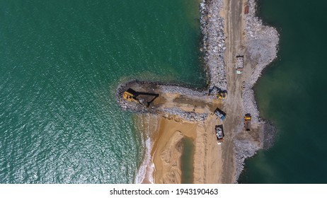 A View Of The Colombo Port City Under Construction.