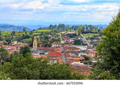 View Of The Colonial Town Of Salento, Colombia.