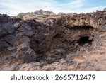 View of colorful rocks in Snow Canyon State Park, Lava Flow Trail, St. George, Utah, USA.	