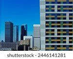 View of commercial buildings in downtown Houston, Houston, Texas, United States of America, North America