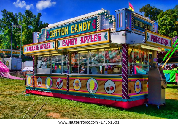 View Concession Stand Cotton Candy Caramel Stock Photo Edit Now 17561581