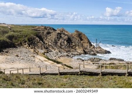 View of the Concha Beach in São Pedro de Moel, Marinha Grande, Portugal