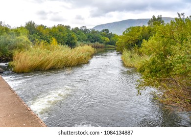 A View From A Concrete Bridge Near The Wilge River In The Vicinity Of Bronkhorstspruit East Of Pretoria South Africa