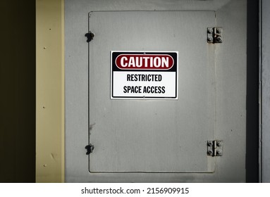 A View Of A Confined Space Locked Off Access Door With A 