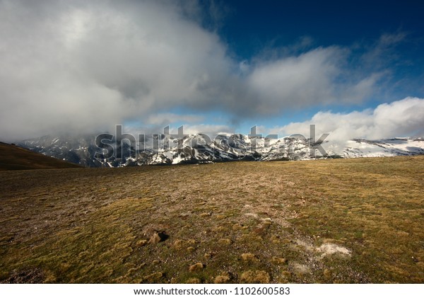 View of the Continental Divide from Trail\
Ridge Road at Rocky Mountain National\
Park