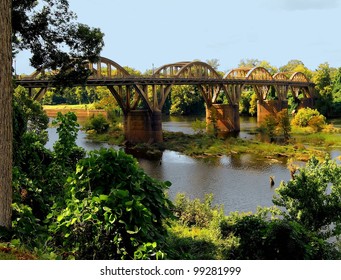 View Of The Coosa River In Alabama / Bridge Over The Coosa