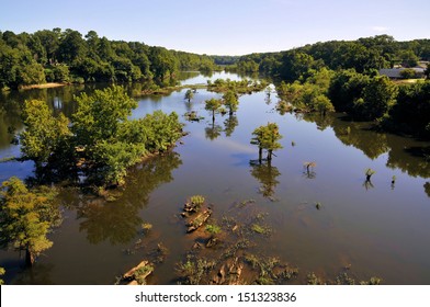 View Of The Coosa River In Wetumpka, Alabama / Over The Coosa