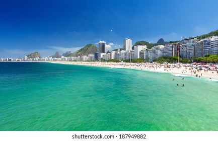 View Of Copacabana Beach In Rio De Janeiro, Brazil