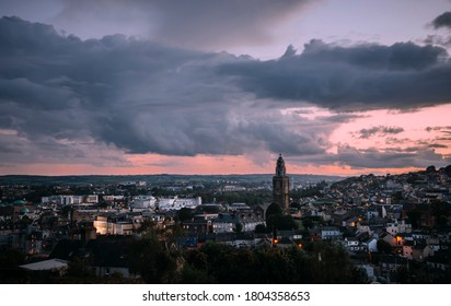 A View Of Cork City, Ireland At Night.