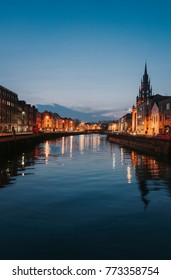 View Of Cork City, Ireland At Night