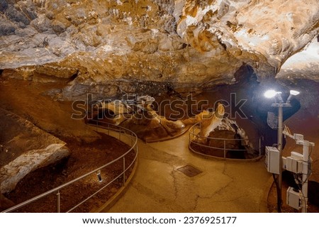 View of the corridors and halls in the Ochtin aragonite cave, Slovak Karst