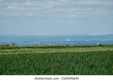 View From The Cotswolds Way Trail With The Severn Bridge In The Background