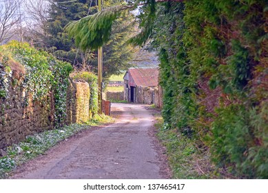 A View Of A Country Lane In Wales.