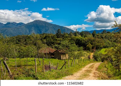 A View Of The Countryside And Mountains In Boyaca, Colombia