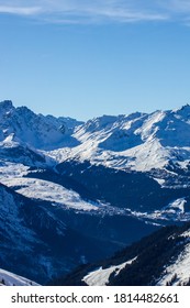 View Of Courchevel Ski Area, French Alps