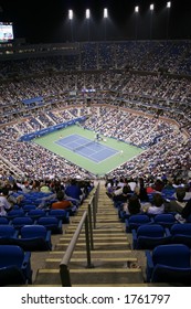 View Of Court From Top Of Arthur Ashe Stadium