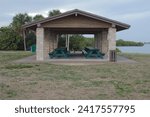 View of covered pavillion at War Veterans