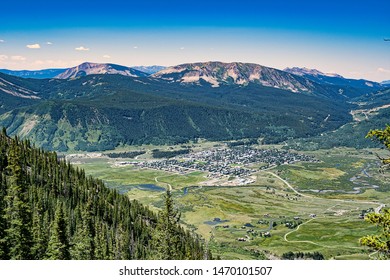 View Of Crested Butte From The Ski Mountain