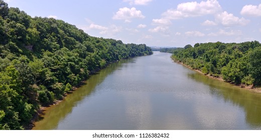 A View Of The Cumberland River From The Stones River Greenway In Nashville, Tennessee