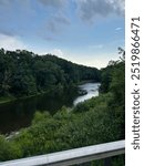 View of the Cuyahoga River in summer