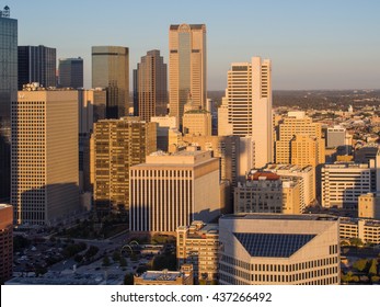 View Of Dallas Downtown From Observation Deck On Reunion Tower