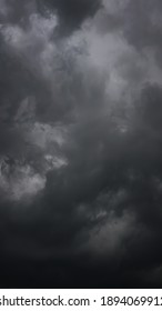 view of dark clouds in the sky