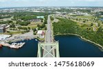 View to Dartmouth from Mackay bridge aerial view