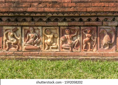 View At The Decorative Motifs Of Ancient Ruins Somapura Mahavihara In Paharapur - Bangladesh