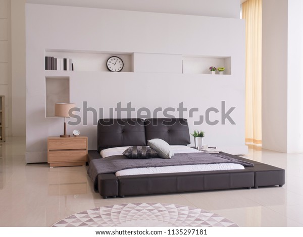 View Designed Bed Modern Bedroom Bed Stock Photo Edit Now 1135297181