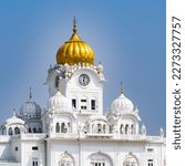 View of details of architecture inside Golden Temple (Harmandir Sahib) in Amritsar, Punjab, India, Famous indian sikh landmark, Golden Temple, the main sanctuary of Sikhs in Amritsar, India