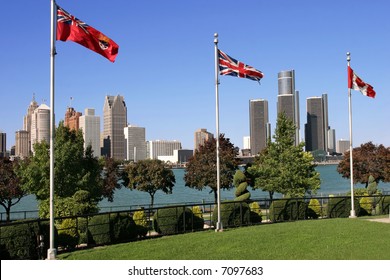 View Of Detroit Skyline From Windsor, Ontario