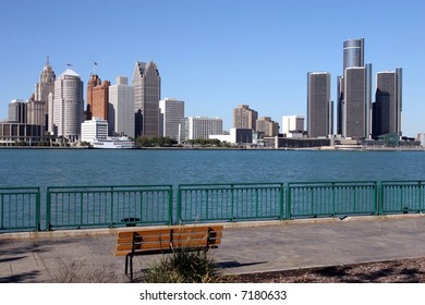 View Of Detroit Skyline From Windsor, Ontario