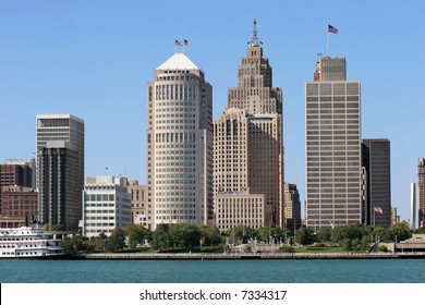 View Of Detroit Skyline From Windsor, Ontario