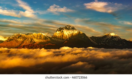 View of Dhaulagiri at Sunrise from Poonhill, Nepal